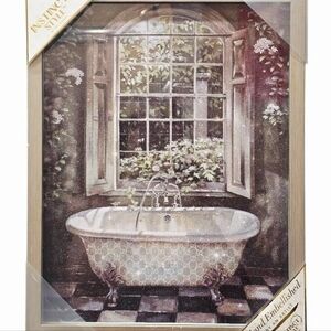 Instinct Style Bath Time w/Gucci Glitter Framed Wall Decor